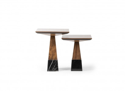 2x Dřevěný konferenční stolek Luxusní design nábytek obývací pokoj zařízení